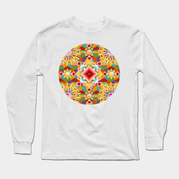 Art Deco Circus Long Sleeve T-Shirt by PatriciaSheaArt